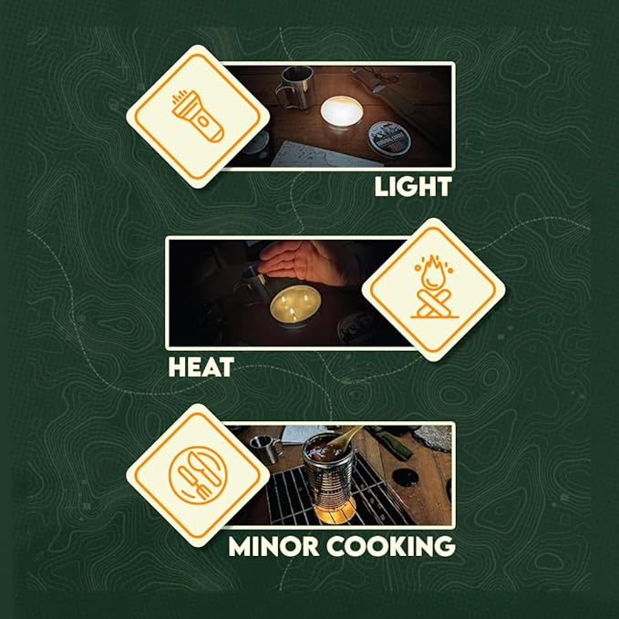 SE 3-Wick Emergency Candle, 36 Hours Long Burning, Top Layer Soy Wax, Great Light Source Gear for Survival, Camping, Blackout & Peace of Mind