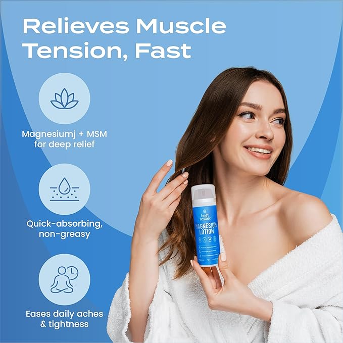 Body Restore Magnesium Lotion with Arnica & MSM - Christmas Stocking Stuffers, White Elephant, Sleep Support, Muscle & Joint Relief, Birthday Gifts for Women, Men, Travel Essentials - Peppermint