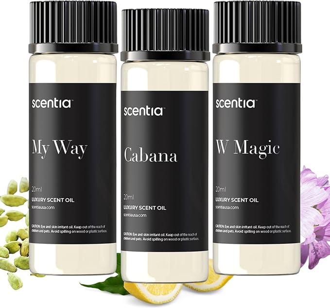 Scentia Hotel Diffuser Oil | Aromatherapy Fragrances Inspired by 5-Star Hotels | Luxurious Scents Gift Set - 3 x 20ml Bottles Set - The 1 Hotel Miami, W Hotel & 5- Star Hotels