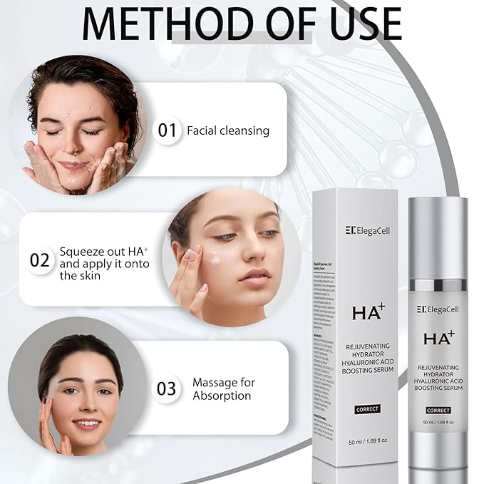 HA Rejuvenating Hydrator Hyaluronic Acid Serum for Face, Deep Hydrating Serum Made with Niacinamide and Ceramides