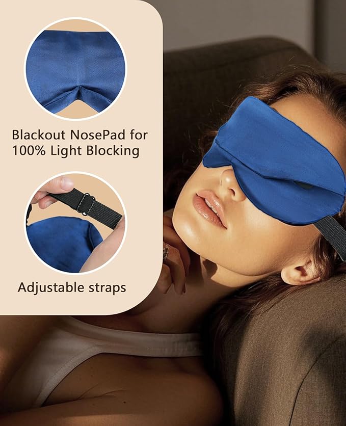 Heated Eye Mask, Warm Eye Compress for Dry Eyes Blepharitis Stye Moist Hot Relief, Electric Blackout Cordless Heating Pad for Traveler Computer Tied Eyes,Washable Rechargeable Sleeping Mask for Gift