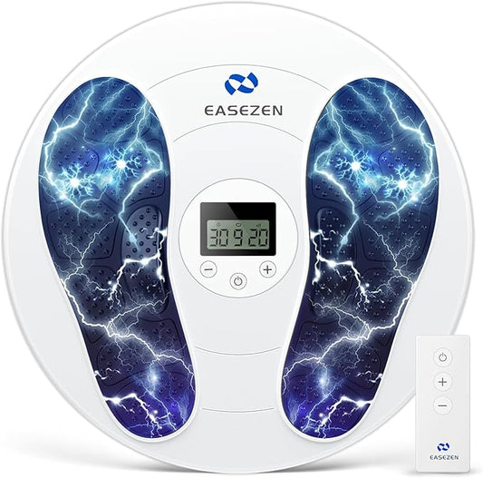 Foot Massager for Neuropathy, TENS & EMS Foot Circulation Stimulator for Pain Relief, 10 Modes and 20 Intensities, Relieve Swelling, Cramps, RLS & Plantar Fasciitis - Gifts for Mom Dad