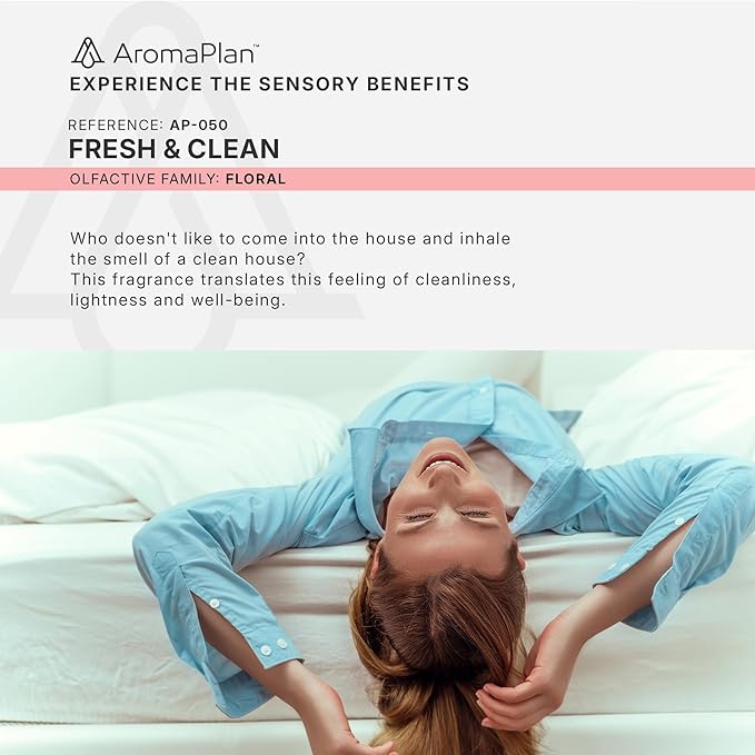 AromaPlan Scents, Clean Smelling Essential Oils, Fresh & Clean 16 Fl Oz (473ml)-Fresh Scent Essential Oil for Diffuser, USA Fragrance, Bigger Bottle, Bolder Aroma & Longer Lasting