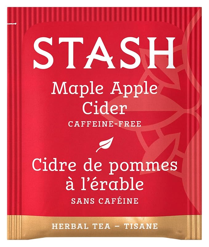 Stash Tea Maple Apple Cider Herbal Tea - Naturally Caffeine Free, Non-GMO Project Verified Premium Tea with No Artificial Ingredients, 100 Count (BULK PACKAGING)