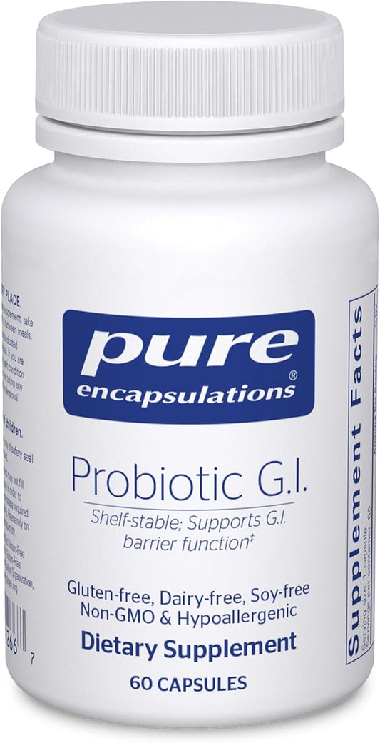 Pure Encapsulations Probiotic G.I. - Shelf Stable Probiotic for Intestinal Health & Gastrointestinal Support - with Lactobacillus & Bifidobacterium - 60 Capsules