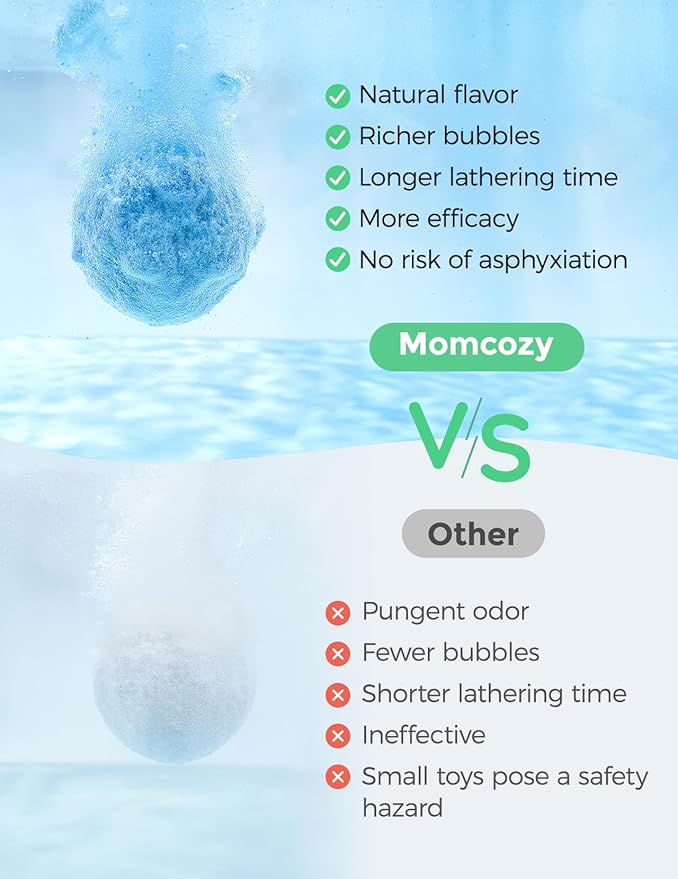 Momcozy Natural Essential Oil Bath Bombs,3 Pcs Bubble Bath Fizzy Balls with 3 Cute Shapes,Bath Bombs Gift Set for Kids Girls Boys Toddler, Ideal Gift for Birthday, Bath Bomb Kit