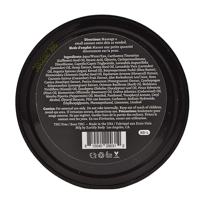 Earthly Body Intensive Cream - Topical Muscle, Knees, Joints, Back, Neck and Shoulder Rub - Organic Ingredients - 1.7 Ounces (Lavender, Pack of 3)