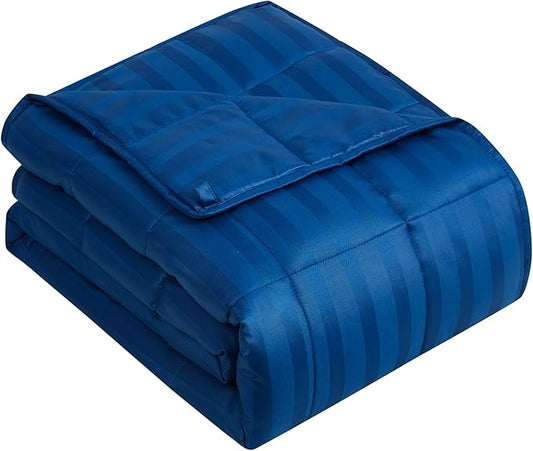 Weighted Blanket Queen/King Size (80"x87" 20lbs),Ultra Soft and Cozy Cooling Weighted Blanket for Adult,Heavy Blanket with Machine Washable Soft Blanket, Navy Blue