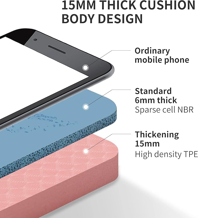 nuveti Large Exercise Mat - 15mm/20mm/30mm Thick Yoga Mat | Workout Mat for Fitness, Yoga, Pilates, Stretching & Floor Exercises for Women & Men with Free Carrying Bag