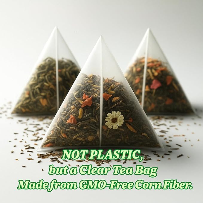 Tozzy Organic Ashwagandha Tea – 100 Count, Plant-Based Pyramid Tea Bags