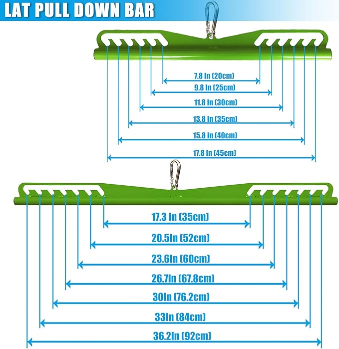 KORIKAHM Adjustable Lat Pull down Bar, Cable Machine Attachments for Gym, Home Gym Fitness T-bar Row Pulldown Attachments, Lat Pull Down Machine Wide Grip Neutral Grip Handle