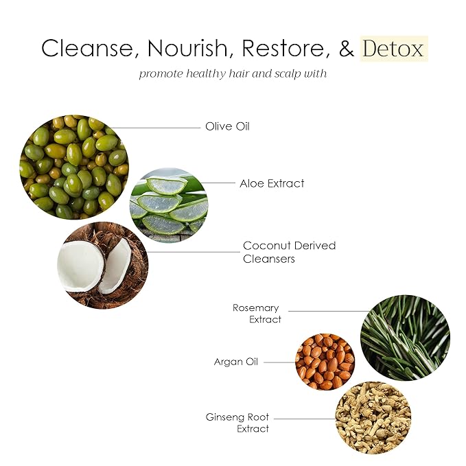 GirlyMan Natural Non Toxic Shampoo-Made with Olive Oil, Argan Oil, & Biotin, No Artificial Fragrance, Nourishing Ingredients, For All Hair Types, Family Owned (Rosemary Tea Tree)