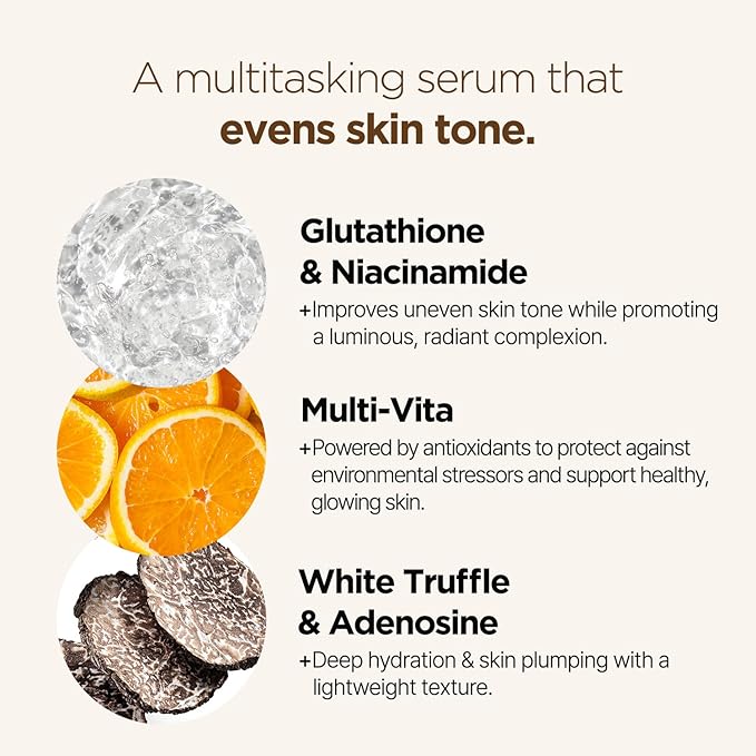 PONGDANG Real Effect Vita Toning Serum | Pore-Refining & Skin-Brightening Care | Lightweight, Non-Greasy Formula with 12 Vitamins, Niacinamide & White Truffle | Korean Skin Care