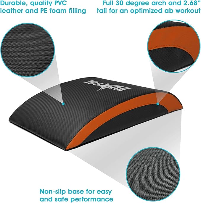 Yes4All Ab Exercise Mat Tailbone & No Tailbone, Foldable Abdominal Sit Up Support Pad, Abs Workout Equipment for Core Training and Lower Back