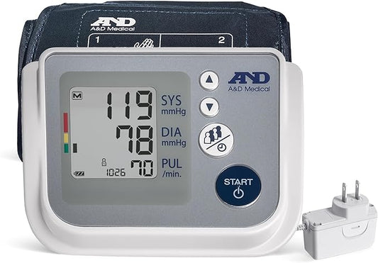 A&D Medical Multi-User Blood Pressure Monitor for Home Use UA-767FAC – Wide Range Cuff (8.6-16.5” / 22-42cm), Easy to Use, Adult Upper Arm, 60 Readings Per User (4 Users), AC Adapter, FSA/HSA Eligible