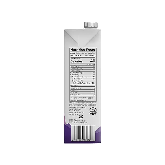 Oregon Chai Slightly Sweet Chai Concentrate, 32 fl oz