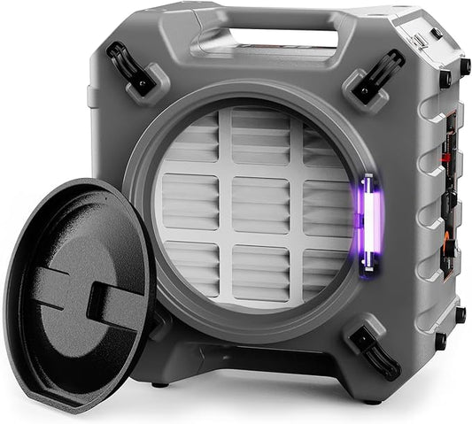 Abestorm 750 CFM Air Scrubbers with UV-C Light, Commercial HEPA Air Scrubber for Damage Restoration, Stackable Negative Air Machine with 4-Stage Filtration, S1