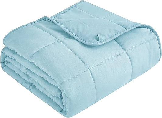 Topcee Weighted Blanket for Adults (15 lbs, 48" x 72") Twin Size Soft Cooling Heavy Blanket Sleeping, Apply to 130-160 lbs Body, Thick Breathable Blanket with Glass Bead, Easy Care