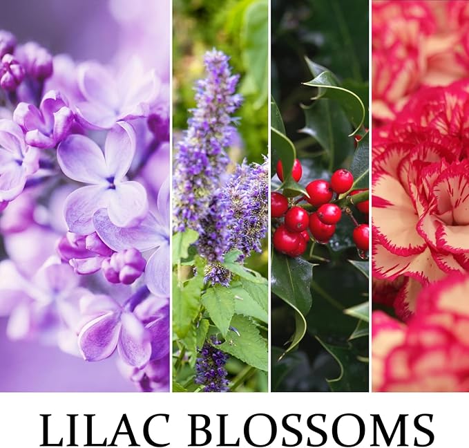 28oz Scented Candles Set, 4Pack Floral Chirstmas Halloween Candles 7oz Candle, Birthday Gifts for Women Long Lasting Soy Wax Candle Non Toxic for Home Decor Aromatherapy, Rose/Lemon/Gardenia/Lilac
