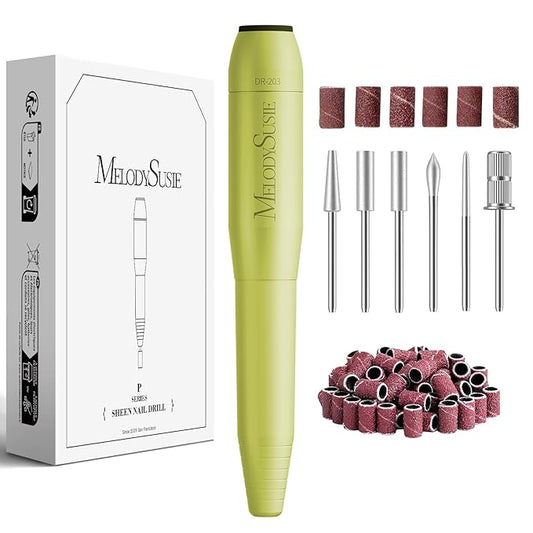 MelodySusie Pen-Shaped Portable USB Nail Drill, PC120I 20000RPM Electric Nail File with Compact Design for All Nail Care, Manicure Polishing, Shaping & Gel Removal at Home for Beginners