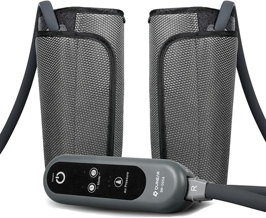 QUINEAR Air Compression Leg Massager for Circulation & Pain Relief, Calf Massagers with 2 Modes & 3 Intensities, Sequential Compression Device (SCD) for RLS, Edema, FSA-HSA - Ideal Gift
