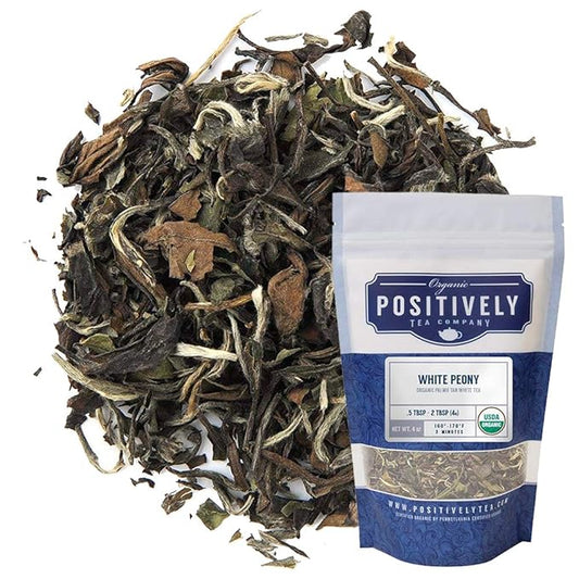 Organic Positively Tea Company, White Peony White Tea, Loose Leaf, 4 Ounce