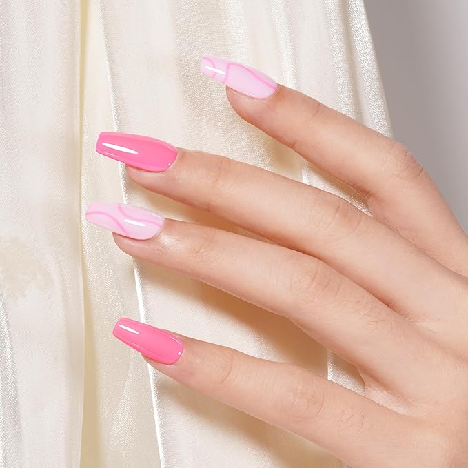 TOMICCA Bright & Pastel Pink Gel Nail Polish, Long Lasting UV Gel, Spring Summer Colors