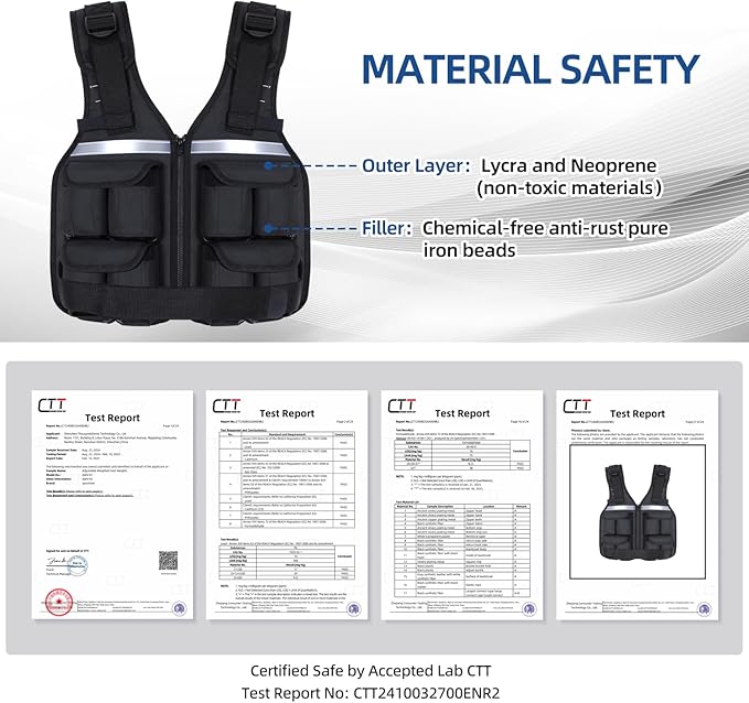 Sportneer Adjustable Weighted Vest Weights: 2-18 lbs/2-40 lbs Washable Weight Vest 16 In 1 Fast Adjust Rucking Vest for Women and Men Home Gym Workout Fitness Strength Training Vests