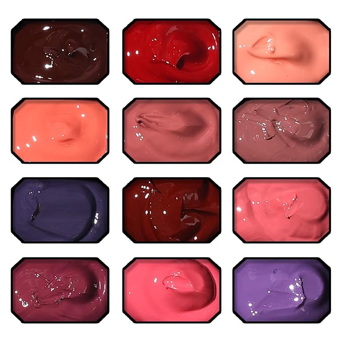 Sponge Pat Gel Nail Polish Palette, 12 Colors Blending Ombre Gel Polish Gradient Painting Nails Art, No Wipe, UV/LED Cured (12 Colors G)