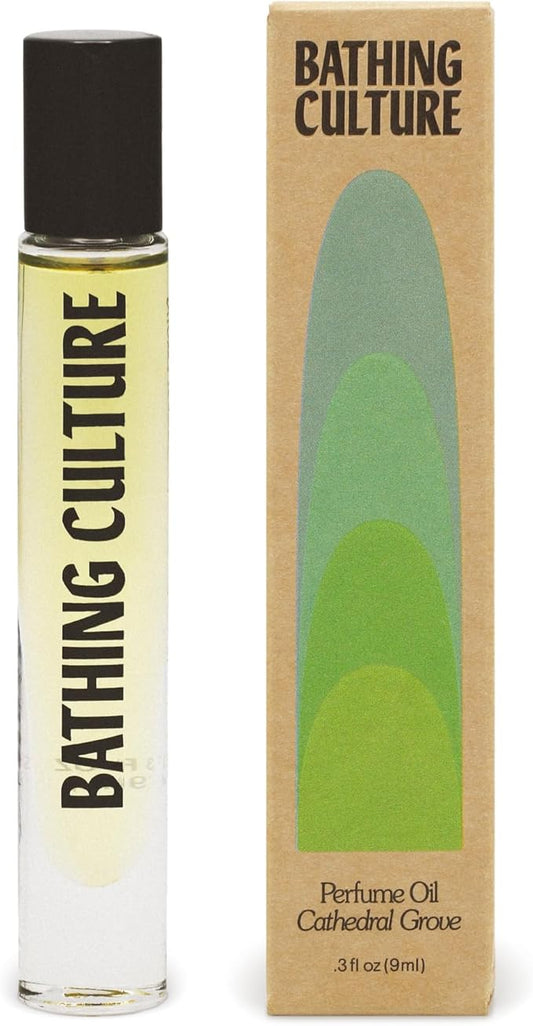 Bathing Culture, Organic Roll On Perfume Oil, Vegan Perfume Oils for Women, Long Lasting, Body Oils for Women, Natural, Clean, Vegan Personal Care, Cathedral Grove Scent, 0.3 fl oz, 9 ml