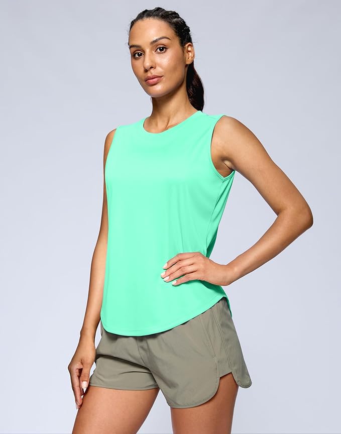 G Gradual Women's Workout Tank Tops Lightweight Sleeveless High Neck Athletic Shirts for Running Gym Tennis Pickleball