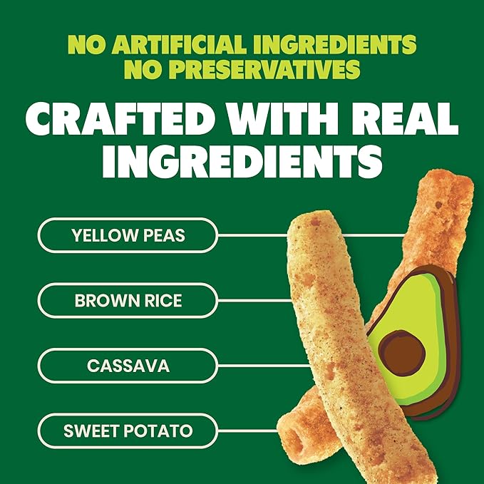 Jackson’s Super Veggie Straws™ (Sea Salt, 5 oz, Pack of 6) – Gluten Free, Vegan, Snacks for Kids & Adults – Made with Premium Avocado Oil – Allergen-friendly, Veggie Straws Individual Bags