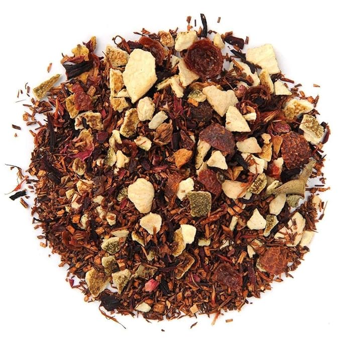 Organic Positively Tea Company, Blood Orange Vanilla Rooibos Tea, Loose Leaf, 4 Ounce