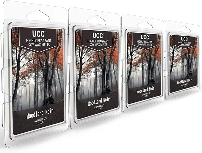 UCC Christmas Wax Melts, Premium Plant Based Natural Soy Scented Melts Cubes, Wax Melts Tarts, Colored Wax Melt Gift - 4 Pack