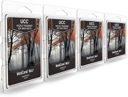UCC Christmas Wax Melts, Premium Plant Based Natural Soy Scented Melts Cubes, Wax Melts Tarts, Colored Wax Melt Gift - 4 Pack