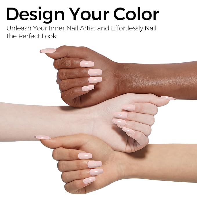 TOMICCA Light Nude Gel Nail Polish - Neutral DIY Manicure Salon Art