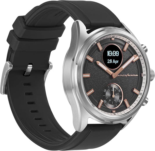 pininfarina Sport Sintesi Smart Watch, Heart Rate Monitoring, Fitness Tracker, FKM Strap, Sleep Monitoring, GPS Tracker, 30-Day Battery Life, Android & Apple Compatible