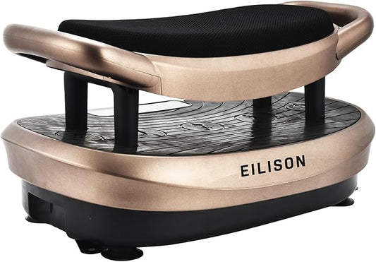 EILISON FITABS 3D Vibration Plate Exercise Machine with Seat - Ocsillation, Pulsation + Vibration Platform, Push Up | Vibration Machine for Lymphatic Drainage, Weight Loss, Recovery