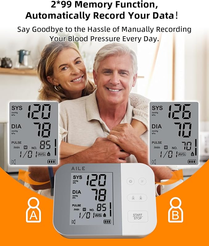 AILE Blood Pressure Monitor for Home Use, 111 Blood Pressure Machine - Blood Pressure Cuff (8.7-16.5") - Voice Broadcast - Accurate and Reliable Upper Arm BP Monitor