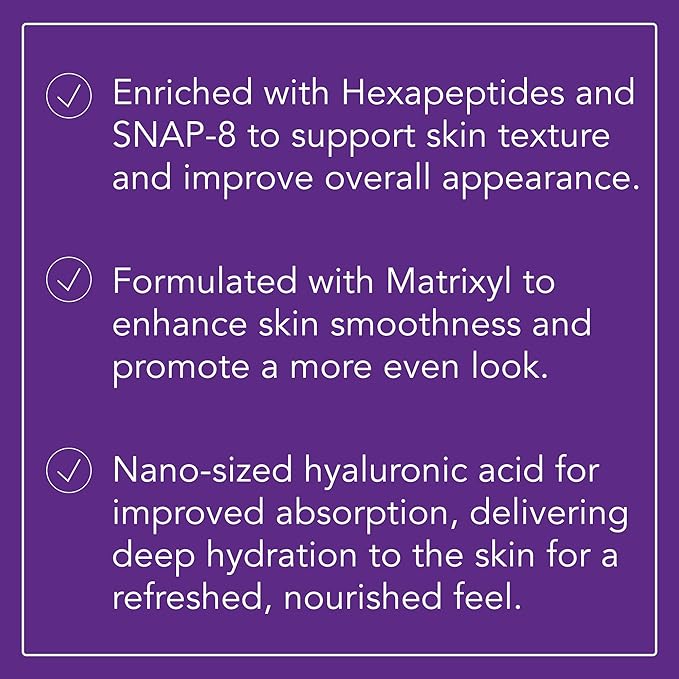 Omni Bioceuticals Rejuvenating Hyaluronic Serum with Hexapeptides, 50ml