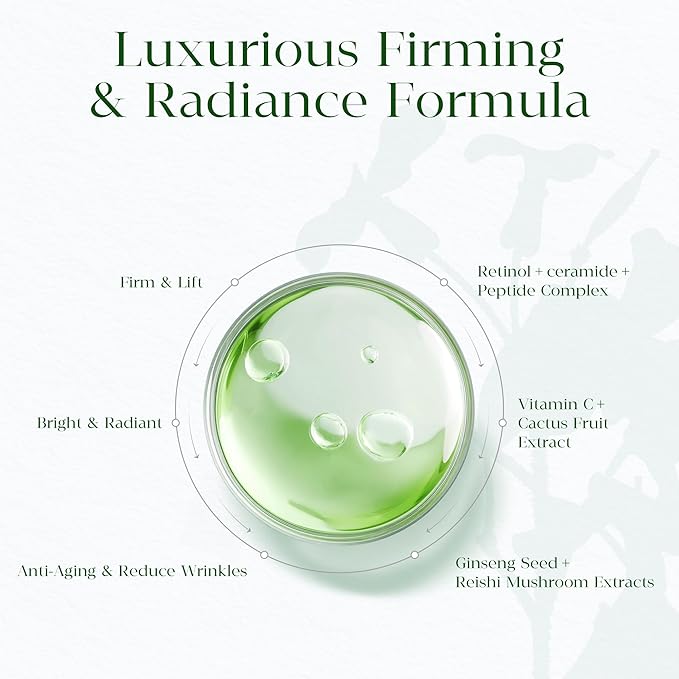 Organic Anti Aging Face Oil, 100% Natural Hydrating Brightening Serum, Squalane + Sea Buckthorn + Rosehip Oil, Vitamin E, Retinol, Antioxidant Gua Sha Oil for Sensitive & Dry Skin