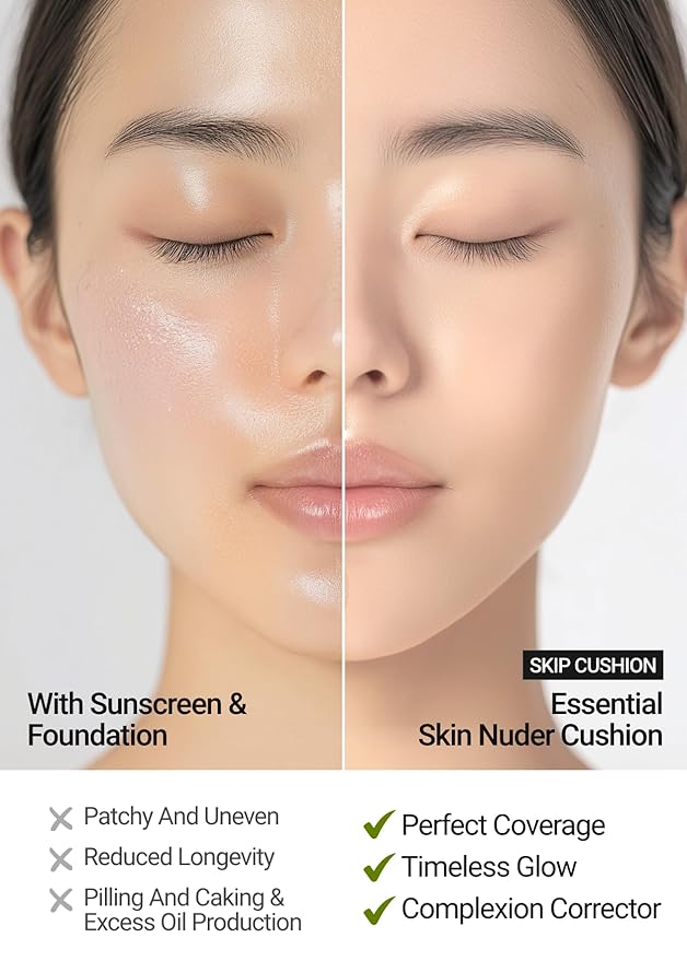 JUNG SAEM MOOL [ SPF ] Essential Skin Nuder Cushion (19 Light) | Refill Not Included (0.49 Fl Oz) | SPF50 Broad Spectrum | Natural Finish | Makeup Artist Brand