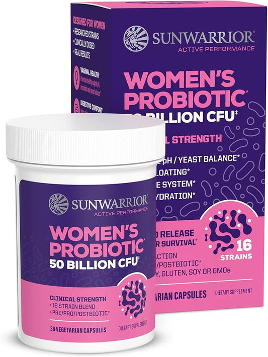 Probiotic for Gut Health 50 Billion CFU Probiotics Supplement Capsules 16 Strains Prebiotics, Postbiotics for Women Gut Immune Colon Health Energy Endurance Support Soy-Free Non-GMO 30 Capsule Serving