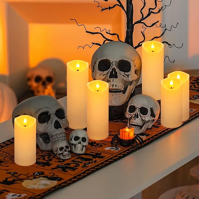 24 Pack Christmas Decoration Flickering Flameless Candles, Battery Operated Candles,LED Candles for Home Decor,Wedding,Halloween,Birthday,Valentine'sDay (D2.2 xH 5" 6" 7" Ivory)