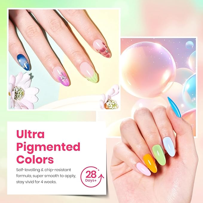 Beetles Gel Nail Polish Set 32pcs Winter Gel Polish 25 Colors with Base Top Coat Soak off UV Gel Burgundy Red Brown Green Blue Pink Gel Polish Kit DIY Nail Art Manicure Gift for Women Fourfold Grace