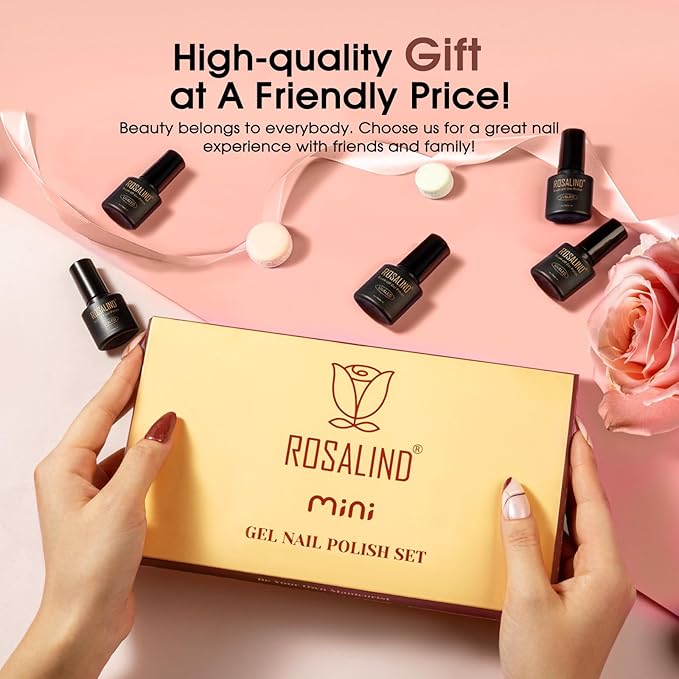 ROSALIND Jelly Gel Nail Polish Set, 12 Colors Jelly Nude Gel Polish Set Pink Milky White Nail Polish Gels Neutral Transparent Sheer Gels Nail Gifts for Women