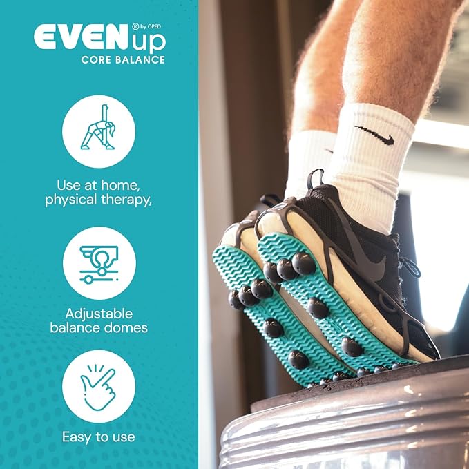 EVENup Core Balance for Women & Men, Worn on Your Shoes, Core Balance Equipment for Physical Therapy & Core Strength Training, Adjustable Balance Domes