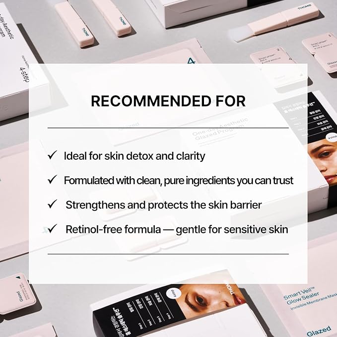 THOME G-Peel Program One Day Kit – Korean 4-Step Radiant Skincare Facial – Low Irritating & Gentle on Sensitive Skin – Brightens, Smooths & Strengthens Barrier (1 Sheet)