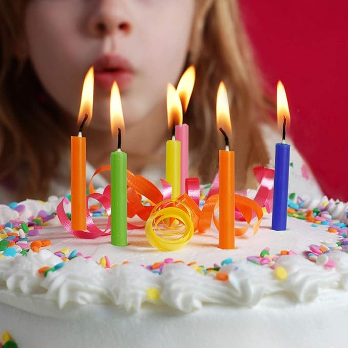 100 pcs Spells Chime Candles Unscented Assorted Colors Mini Taper Candles | 4" Tall x 1/2" Diameter | Great for Casting Chimes, Rituals, Spells