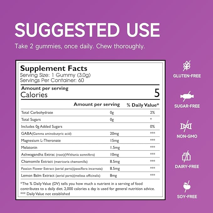 Melatonin Gummies 1.5mg for Adults: Extra Strength with L-Theronate,Ashwagandha,GABA,Lemon Balm and Chamomile for Supports Health Circadian Rhythm,Sleep Support Gummy Non-Habit Forming Strawberry
